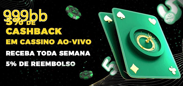 Promoções do cassino ao Vivo 999bb